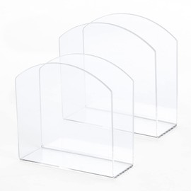 JEEZAO Pack of 2 Acrylic Napkin Holders, U-shaped Napkin Stand, Modern Napkin Rack, Paper Napkin Holder for Decorative Table, Kitchen, Restaurant, Bar, Picnic Tables (Transparent)