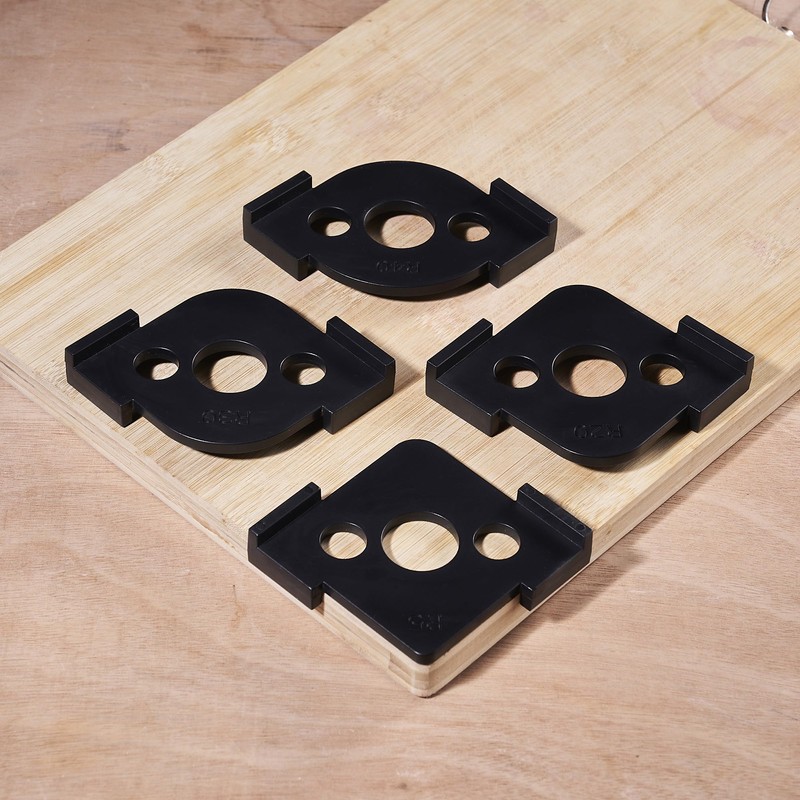 HERMIT TOOLS Pack of 4 Radius Jig Router Templates Corner