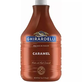 Ghirardelli Caramel Sauce 87.3 Ounce Creamy Syrup for Beverages and Desserts