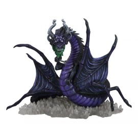 Ebros Gift Earth Elemental Purple Moonlight Spider Arachnafaria Dragon On Crystals Statue