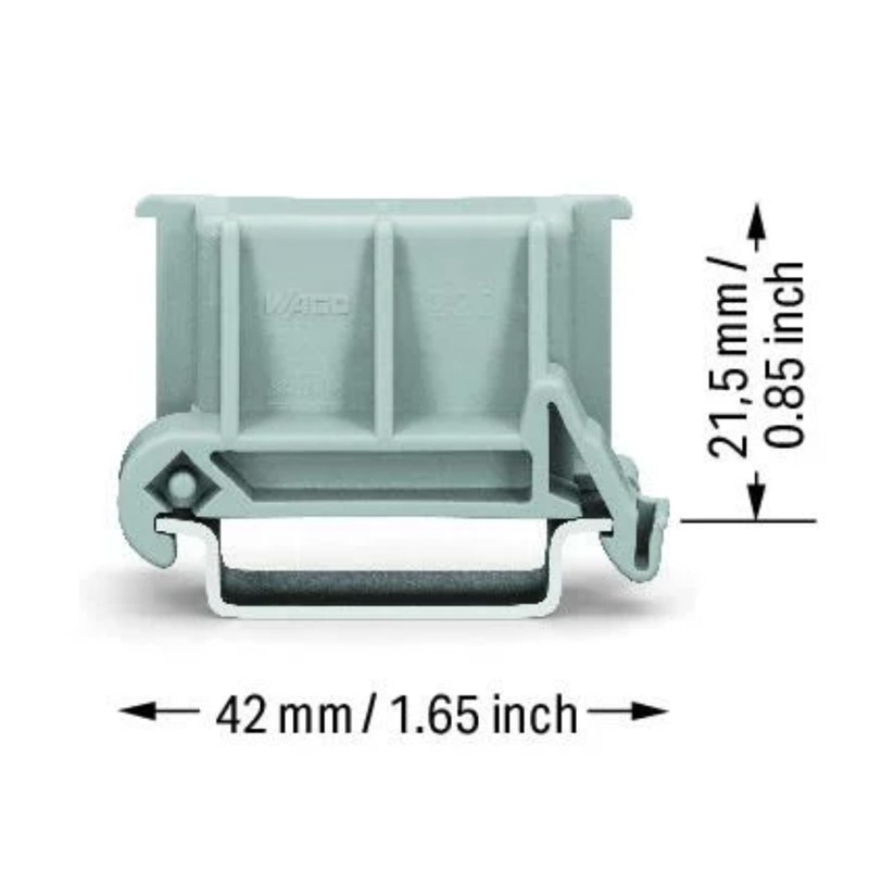 WAGO Angled DIN-rail adapter; in combination with mounting carrier; 221-500