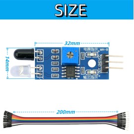 MTDELE 10Pcs IR Sensor Infrared Sensing Sweep Proximity Sensor Module Compatible with for Arduino Smart Car Robot