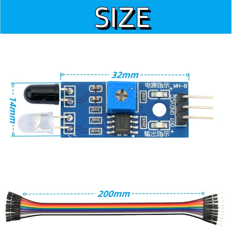 MTDELE 10Pcs IR Sensor Infrared Sensing Sweep Proximity Sensor Module