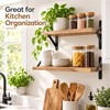 Wooden Floating Wall Shelf for Home Organization – Space-Saving Wall-Mounted