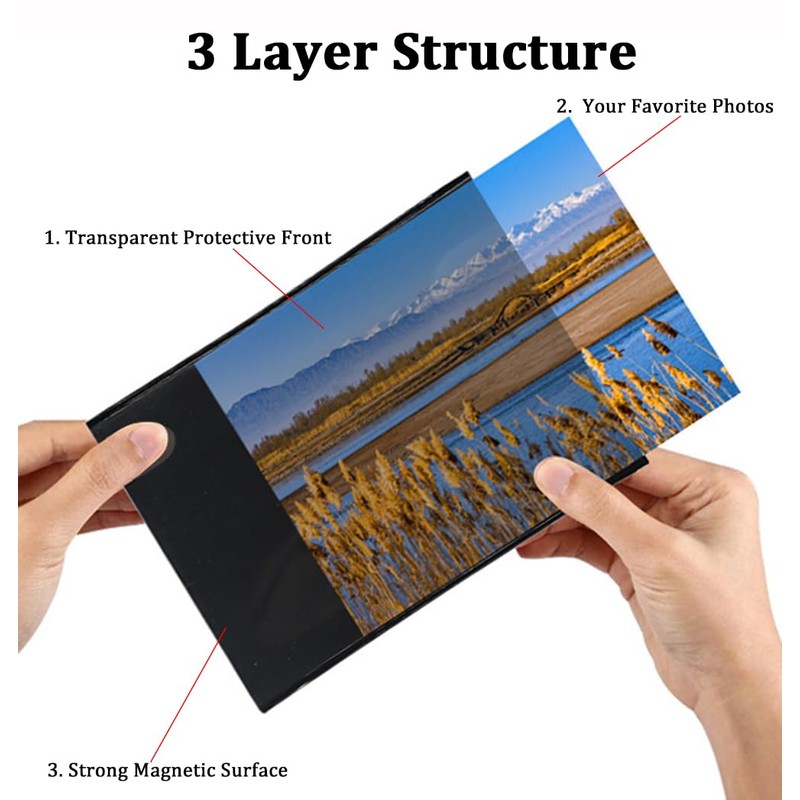 Magnetic Photo Frames for Refrigerator, 15 Pcs, 10 x 15