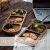 HALODAY Wooden Tray with compartments, Divided Snack Tray, Food Display,