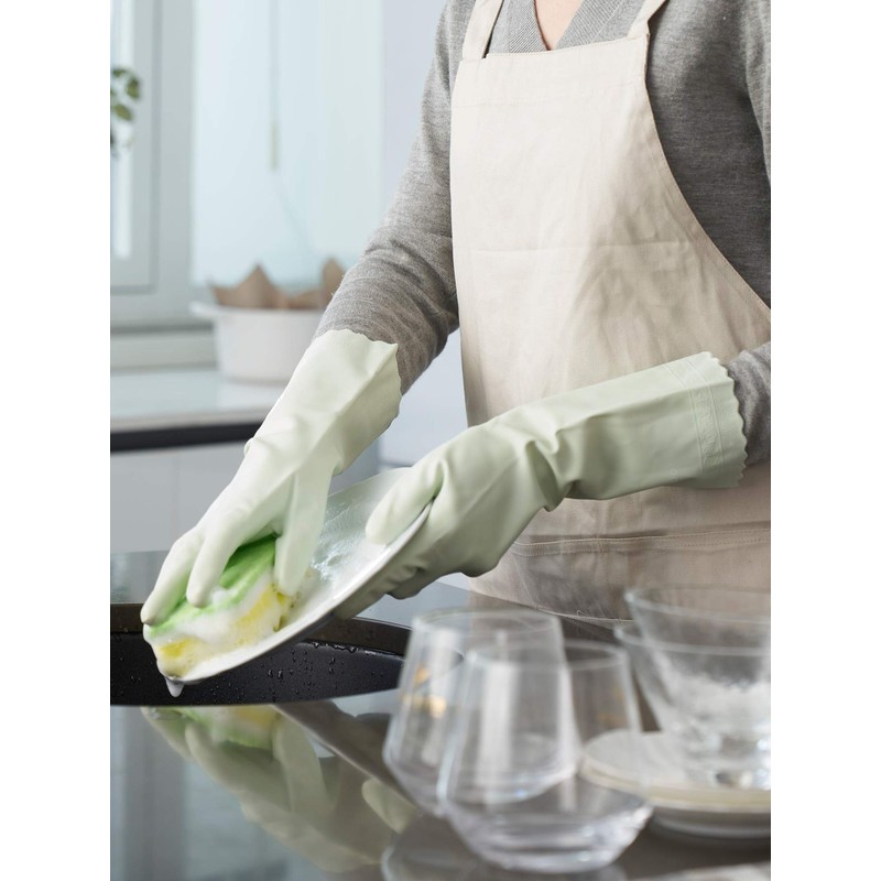 LANON wahoo Skin-Friendly Cleaning Gloves, Dishwashing Kitchen Gloves with Cotton