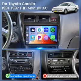 Android Car Radio Stereo for Toyota Corolla 1991 1992 1993 1994 1995 1996 1997 with Wireless Carplay Android Auto,2+64GB-9'' Touch Screen Car Radio for Corolla with Bluetooth GPS WiFi SWC