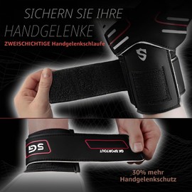 Fingersave Goalkeeper Gloves for Children, Teenagers & Adults, Non-Slip with Strong Protection for Fingers, Black, black, 9