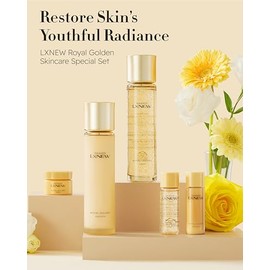 Isa Knox ISA KNOX Royal Golden Skin care Gift Set (11.4fl oz) - Korean Luxury Skin Care for Rejuvenation and Youthful skin. Royal Peptides & Jelly, Niacinamide. Guasha