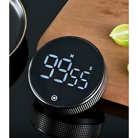 Stylish Digital Kitchen Timer with Large Clear Display - Magnetic Back for Fridge Mounting, Dual Mode Countdown & Stopwatch, Easy-to-Read, Ideal for Cooking, Baking, Gym, Classroom - Sleek Design