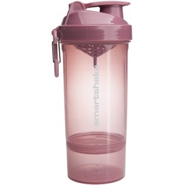 Smartshake O2GO ONE Plastic Protein Shaker Bottle 800 ml | 27 oz - Leakproof Screw-on Lid - BPA Free – Unisex - Deep Rose | Smartshake
