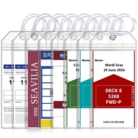 8 Pack Cruise Luggage Tag Holder, Cruise Essentials 2025 for NCL, Princess, Carnival, Royal Caribbean and Celebrity Cruise Luggage Tags for Travel Essentials by SEAVILIA