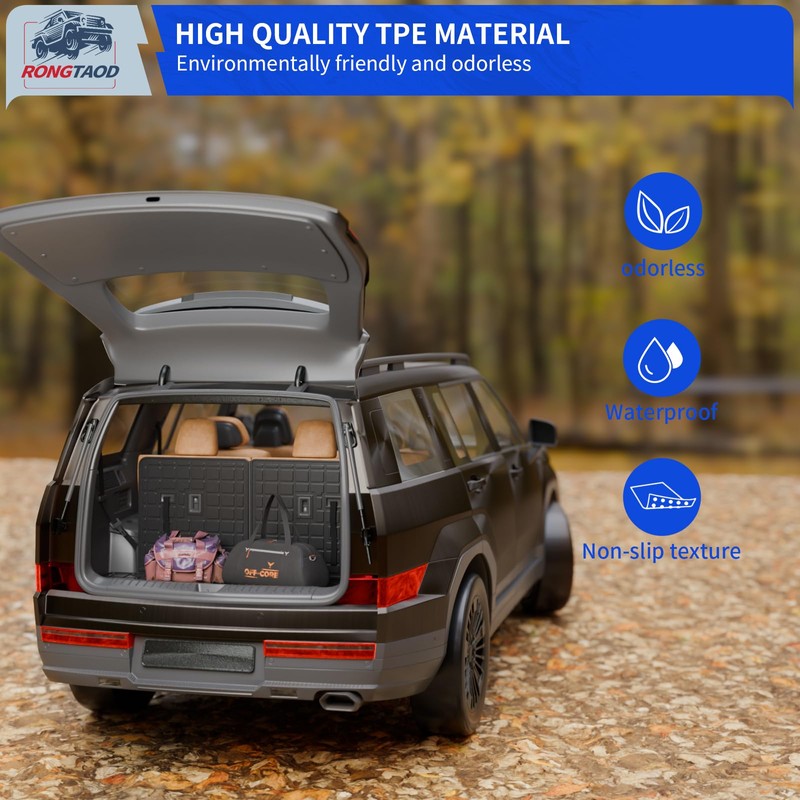 Rongtaod Cargo Mat Compatible with 2024 2025 2026 Hyundai Santa