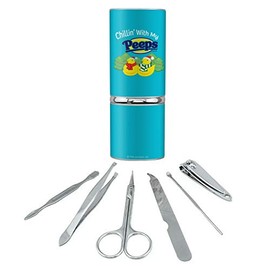 Chillin' With My Peeps Christmas Holiday Season Stainless Steel Manicure Pedicure Grooming Beauty Care Travel Kit