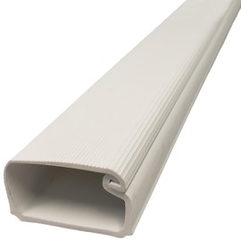 Electriduct 1" Locking Channel Raceway Cord Concealer and Wire Hider Cable Manager - 46 Inch - White