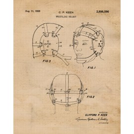 Vintage Wrestling Prints, 6 (8x10) Unframed Photos, Wall Art Decor Wrestler Gifts Under 25 for Home Office Garage Shop School College Student Athlete Teacher Coach National Team Martial Arts Defense