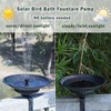 Solar Bird Bath,Deck Bird Bath with Solar Fountain,Metal Bird Bath