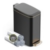 KSSKSS Small Bathroom Trash Can with Lid Soft Close, Step