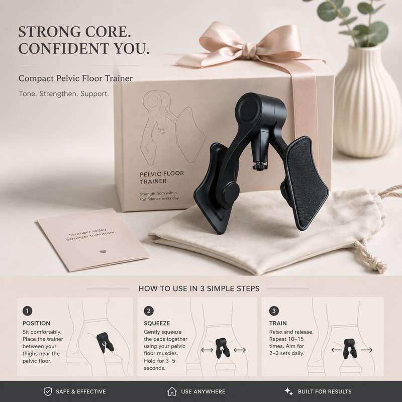 Pelvic Floor Trainer for Home Exercise – Adjustable Resistance Glute