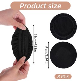 TIESOME 8 Pairs Headphone Ear Pads Covers, Washable Stretchable Headset Covers, Reusable Earpad Protectors for Gym Gaming Libraries Training Aviation Racing(9-11cm)