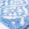OKA Bathroom Foot Wipe Mat, Blue, Approx. 17.7 x 23.6