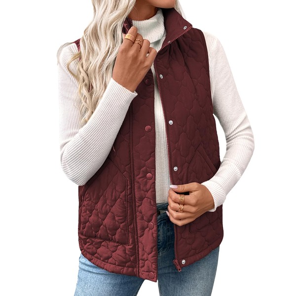 EVALESS Puffer Vest Women Cropped Lightweight Quilted Jackets 2025 Trendy