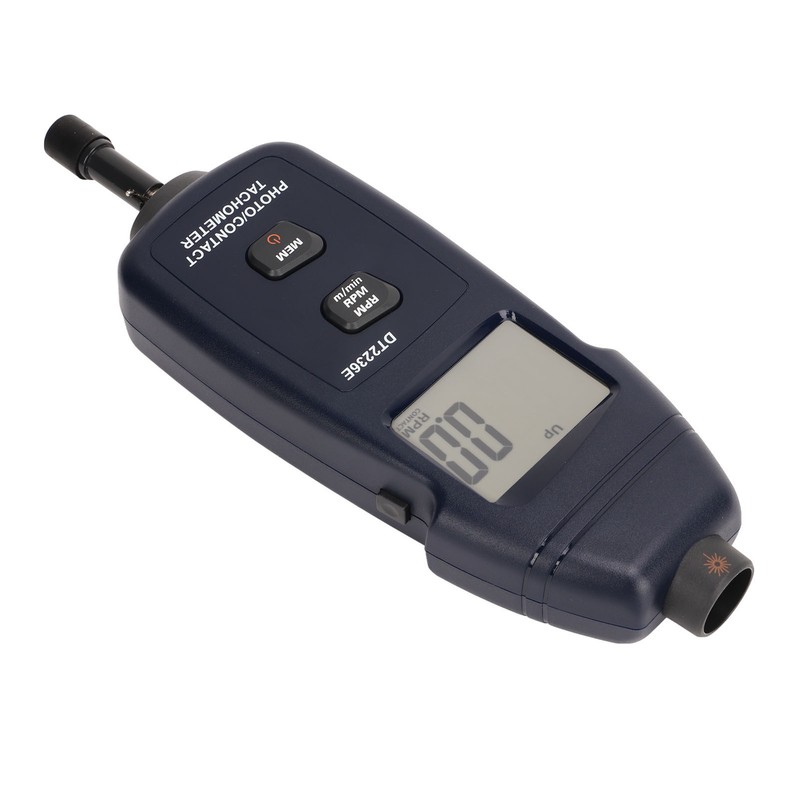 Digital Tachometer Handheld White Backlit Auto Data Save Non Contact