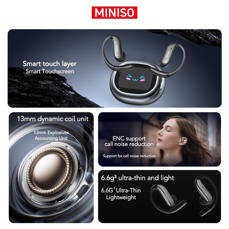 MINISO MS203 Translation Earbuds Open Ear Headphone Bluetooth 6.0 OWS