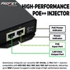 Procet Gigabit PoE++ Injector 90W, IEEE802.3 af/at/bt Compliant 10/100/1000Mbps Industrial