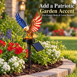 Solar Eagle Garden Stake Light – Patriotic LED Outdoor Decoration