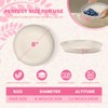 Homienly Dessert Plates - 8 Inch Wheat Straw Plates Set,