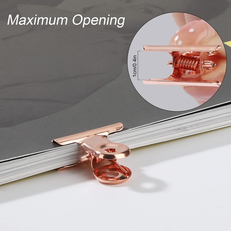 Metal Clips, Small Bulldog Paper Clips, Multi-function Metal Clips for