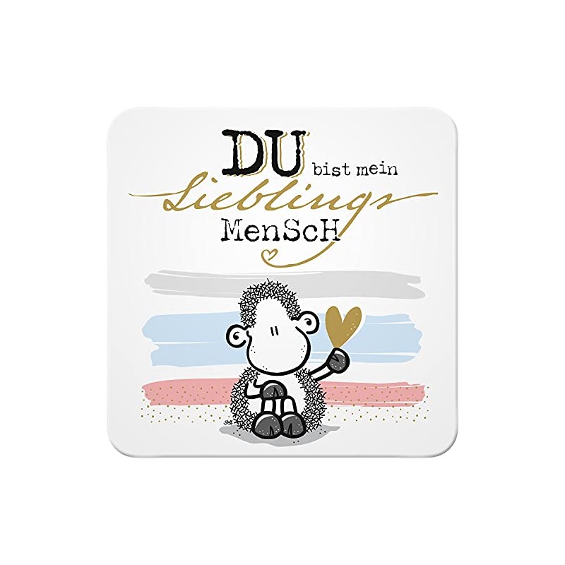 Sheepworld 47435 Human Cork x 9.5 cm Coaster, Multi-Colour