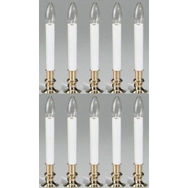 9" Electric Christmas Holiday Dusk to Dawn Sensor Window Candle - 10 Pack