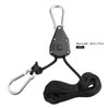 2 pieces rope ratchet with hooks for growing lamps, 1/8
