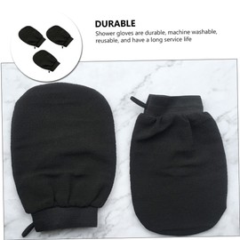 Outanaya 3pcs Exfoliating Mitts Exfoliating Gloves for Bath Shower Dual-sided Scrub for Keratosis Pilaris Gentle Skin Buffing Back Massage Comfortable Breathable