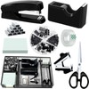 Black Office Desk Accessories, Black Office Supplies Set, Desk Drawer