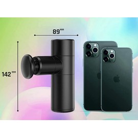 HUALEI-V Portable Mini Massage Gun,Handheld Fascia Gun deep Tissue Muscles Relax Massage Instrument,4gear Adjustable,4massage Heads,EVA Storage Bag.