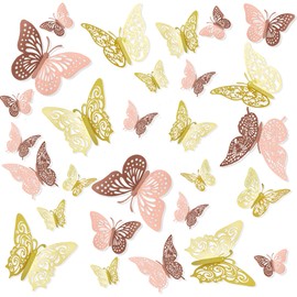Butterfly Stickers,Butterfly Decorations,Butterfly Wall Stickers,Butterfly Birthday Decorations,Room Decor Aesthetic Bedroom,Butterfly Effect,Bedroom Wall Art,Coquette Room Decor,Bedroom Wall Decor