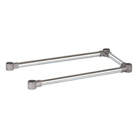 DuraSteel Open Base Work Table Bracing - 30 x 12 Inch Table Stabilizing Leg Cross Braces - Fits Commercial Food Prep Stainless Steel or Maple Wood Worktable