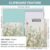 Clipboard Folio with Refillable Lined Notepad, Low Profile Clip and