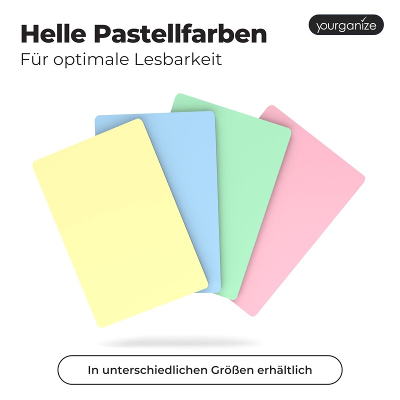 YOURGANIZE® 48 Writable Magnets Pastel – 6 x 4 cm