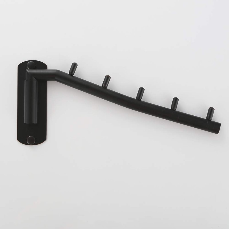 JQK Folding Clothes Hanger Rack, Stainless Steel Swing Arm Hook