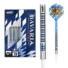 ONE80 Soft Dart Bavaria Ultra 90% Tungsten Softtip Dart Set with Bavaria Flight (19 g, 01)
