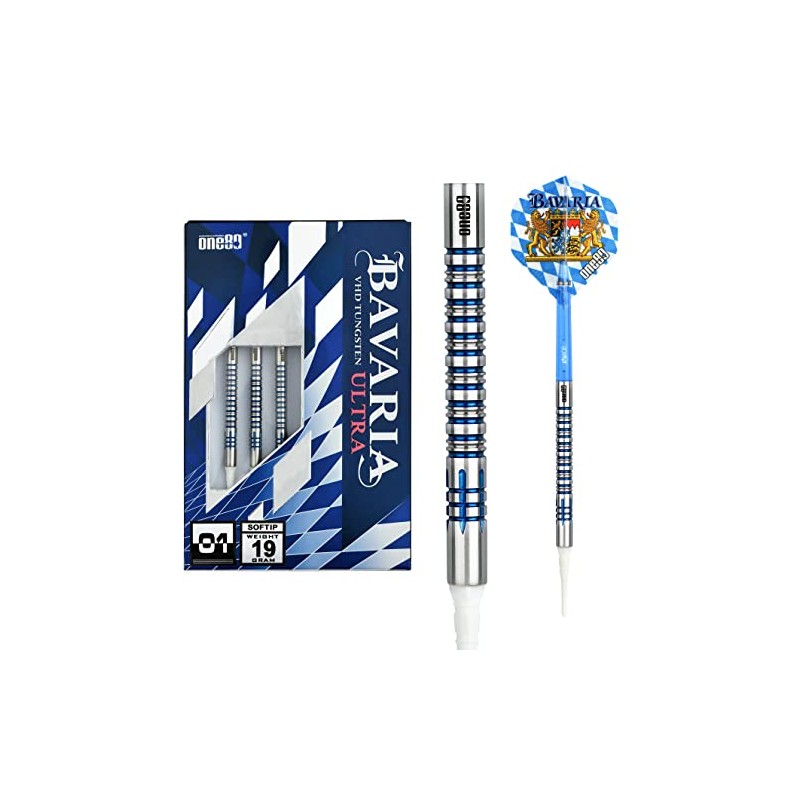 ONE80 Soft Dart Bavaria Ultra 90% Tungsten Softtip Dart Set