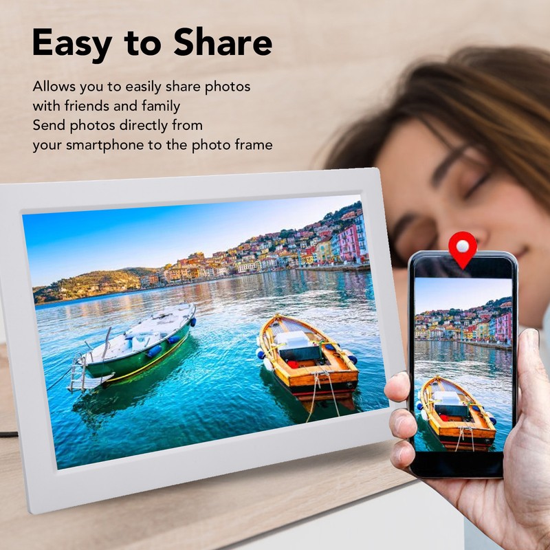 10.1 Inch WiFi Digital Picture Frame Smart 16GB Memory Auto