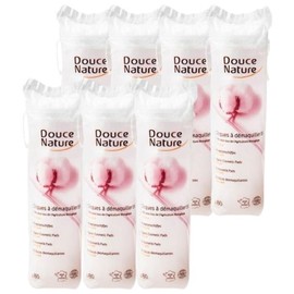 Doosnatur Organic 100% Cotton Round Cotton Pads 80 Sheets x 7 / 두스나뚜르 유기농 순면 100% 원형 화장솜 80매 x7개