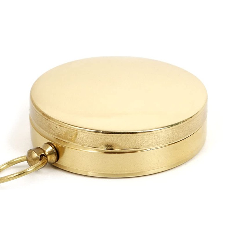 ANCLLO Camping Compass Metal Pocket Compass Copper Clamshell Compass Outdoor