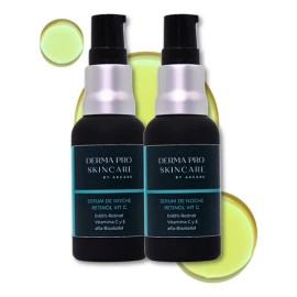 2 Serums De Noche Retinol 0.60% Con Vitamina C + E Derma Pro